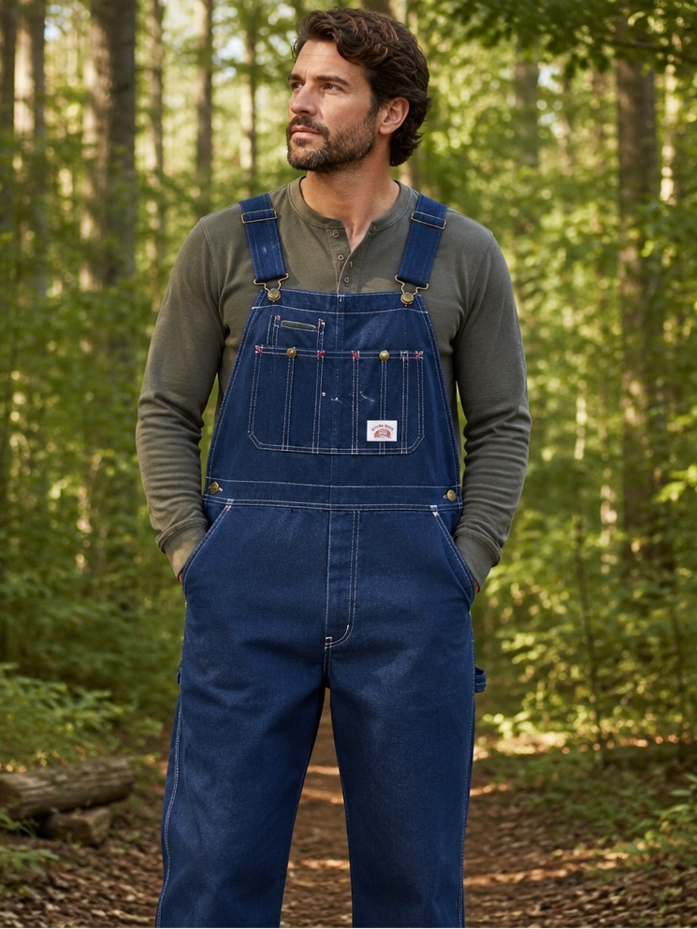 NWT Men’s Round House Dark Navy Denim Overalls with Front Tool Pocket